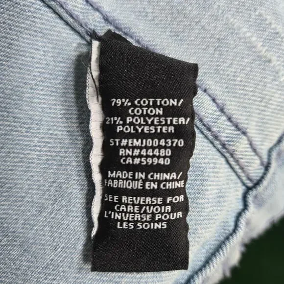 Chris Young Distressed Light Blue Denim Jacket Size Large. - Picture 11 of 12